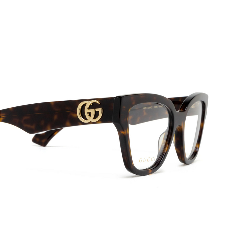 Gucci GG1424O Eyeglasses 006 havana - 3/4