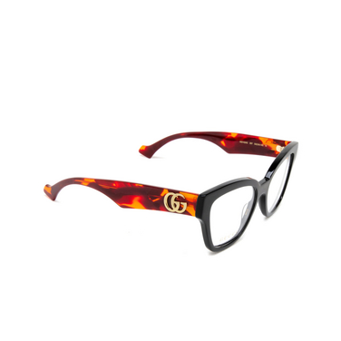 Gucci GG1424O Korrektionsbrillen 007 black - Dreiviertelansicht