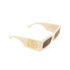 Lunettes de soleil Gucci GG1425S 004 ivory - Vignette du produit 2/4