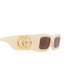 Lunettes de soleil Gucci GG1425S 004 ivory - Vignette du produit 3/4