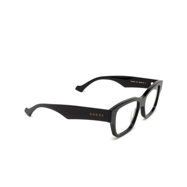 Gucci GG1428O Korrektionsbrillen 001 black - Dreiviertelansicht