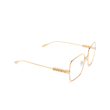 Gucci GG1434O Korrektionsbrillen 002 gold - Dreiviertelansicht