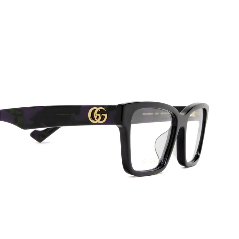 Gucci GG1476OK Eyeglasses 003 black - 3/4
