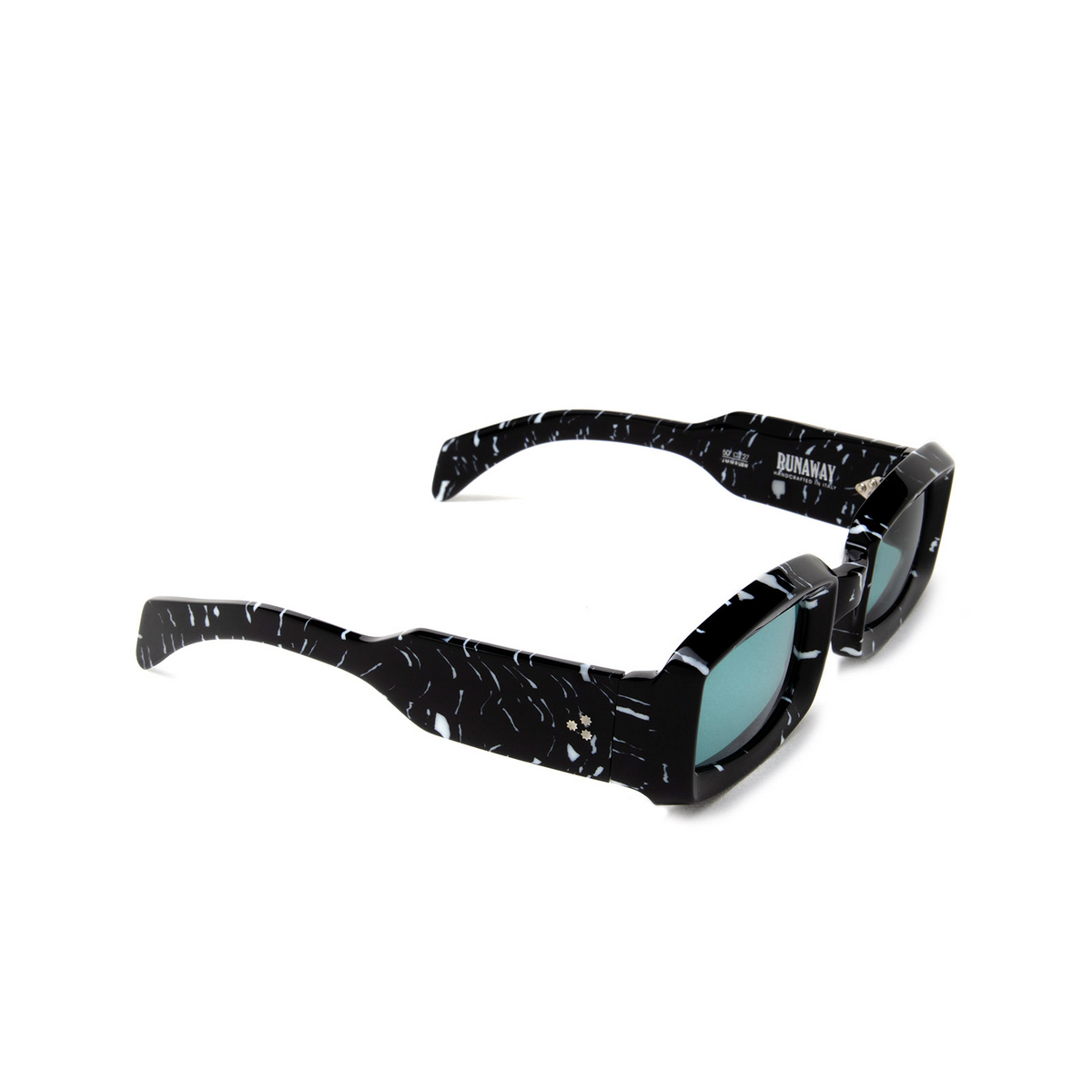 Jacques Marie Mage RUNAWAY Sunglasses BLACK MARBLE - three-quarters view