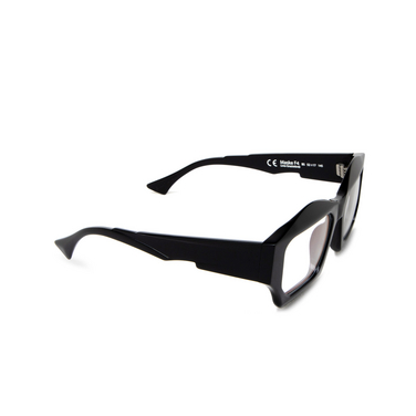 Kuboraum F4 Eyeglasses bs black shine - three-quarters view