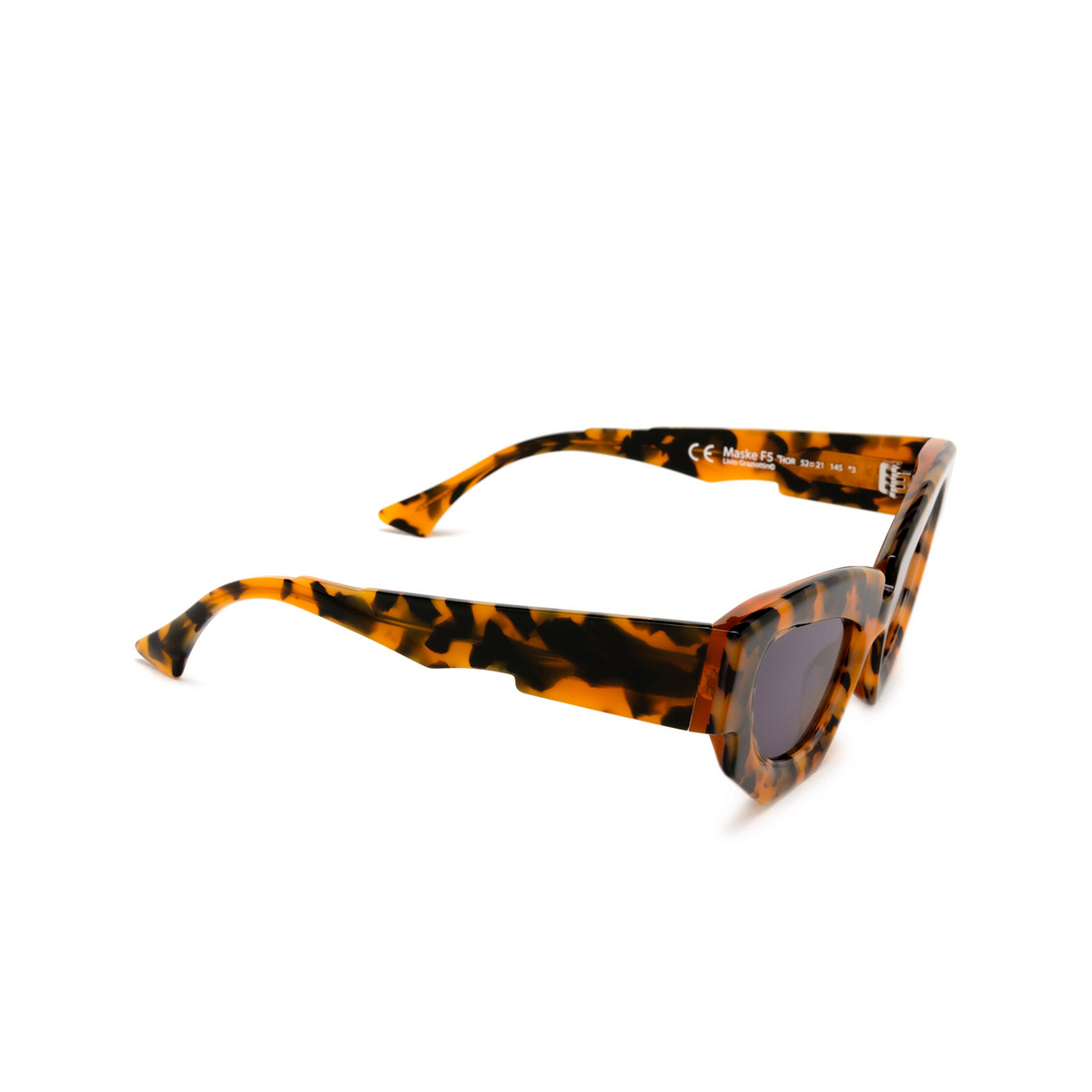 Kuboraum F5 Sunglasses HOR Havana Orange - three-quarters view