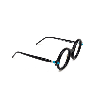 Kuboraum P1 Eyeglasses BMS black matt & black shine & black matt - three-quarters view