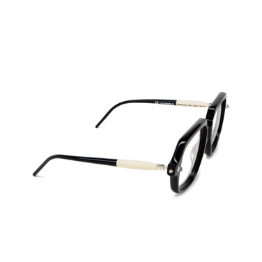 Kuboraum P13 Eyeglasses bpn black shine & cream & black shine - three-quarters view
