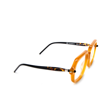 Kuboraum P13 Eyeglasses CA caramel & tortoise & black shine - three-quarters view