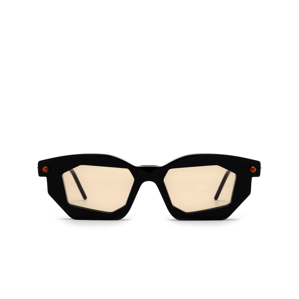 Kuboraum P14 Sunglasses BS Black Shine & Cream - front view