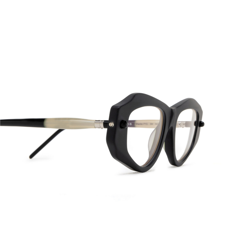 Kuboraum P15 Eyeglasses BM black matt & artichoke & black shine - 3/4