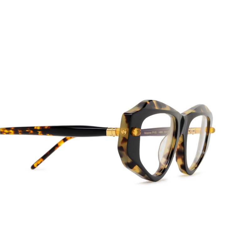 Kuboraum P15 Eyeglasses HBS havana black shine & black shine & havana - 3/4