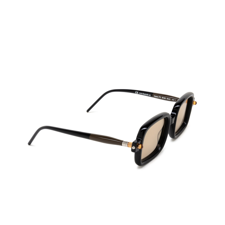 Kuboraum P2 Sunglasses BS BO black shine & military brown & black shine - 2/4