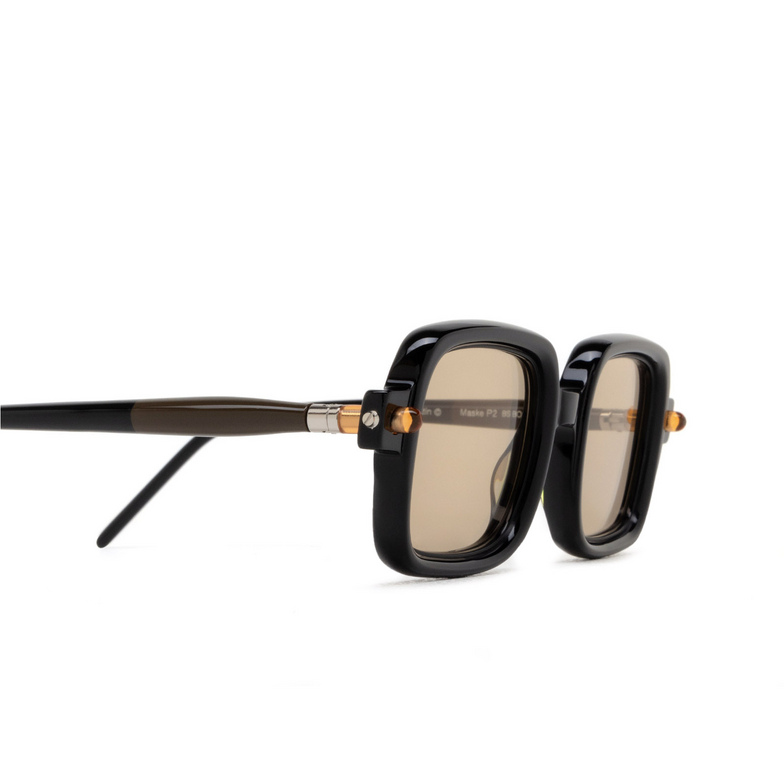 Kuboraum P2 Sunglasses BS BO black shine & military brown & black shine - 3/4