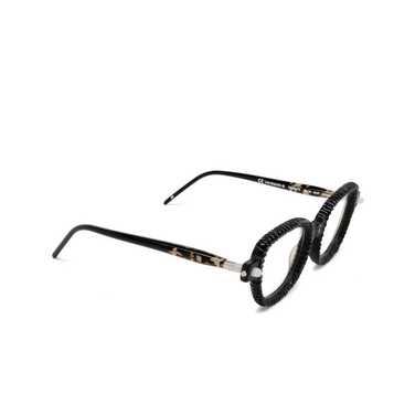 Kuboraum P5 Eyeglasses bm gh black matt & grey havana & black shine - three-quarters view