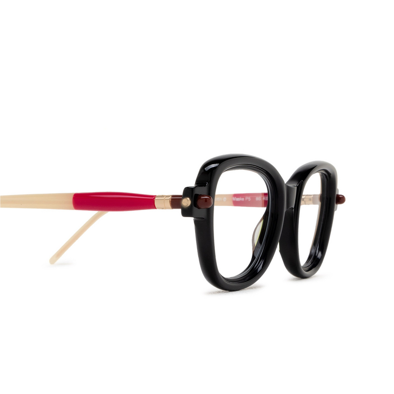 Kuboraum P5 Eyeglasses BS RS black shine & crimson - 3/4