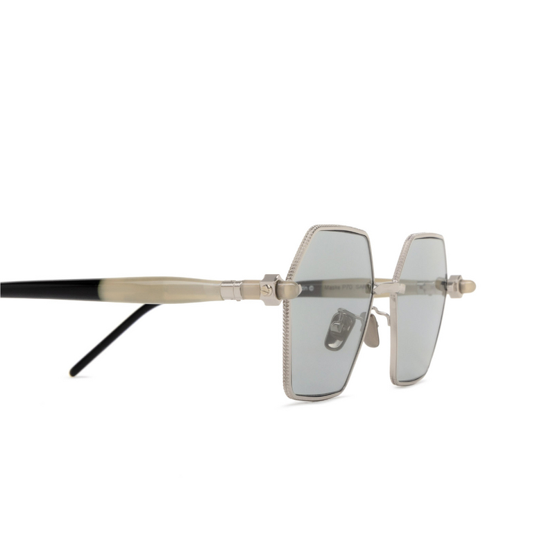Kuboraum P70 Sunglasses SAR silver & artichoke & black shine - 3/4