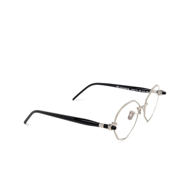 Kuboraum P71 Eyeglasses sbb silver & black shine & black matt - three-quarters view