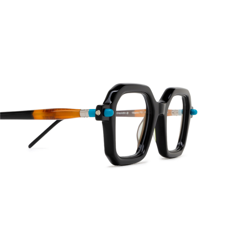 Kuboraum P9 Eyeglasses BS HA black shine & havana - 3/4