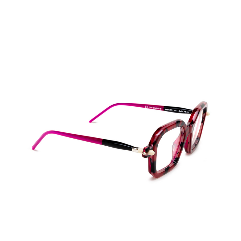 Kuboraum P9 Eyeglasses FH fuchsia havana & black shine - 2/4