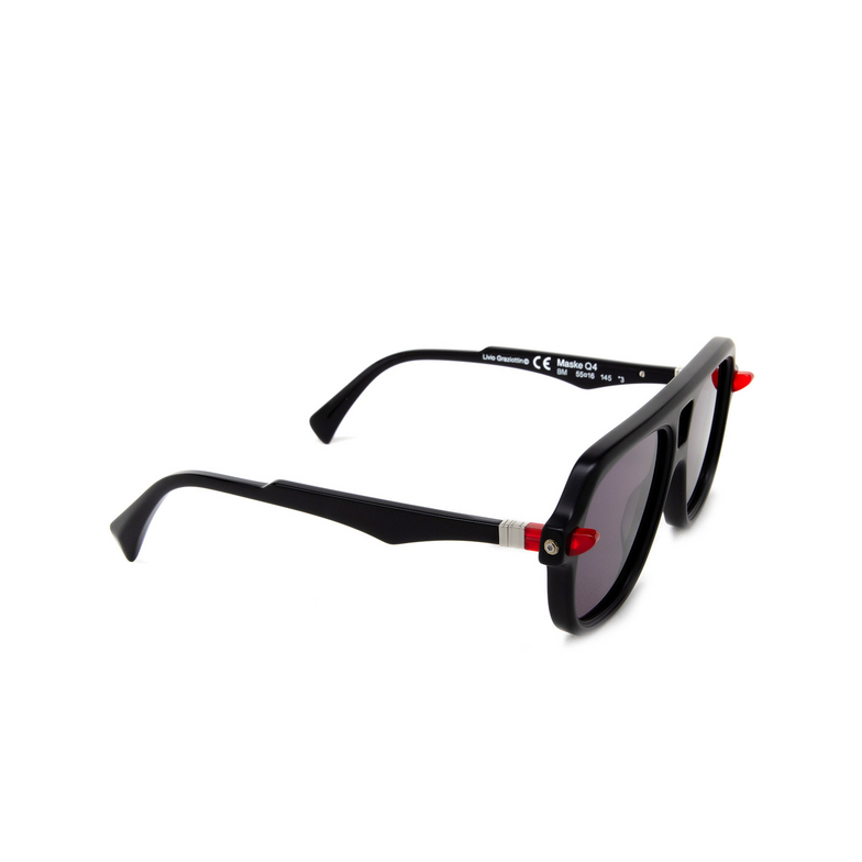 Kuboraum Q4 Sunglasses BM black matt & black shine - 2/4