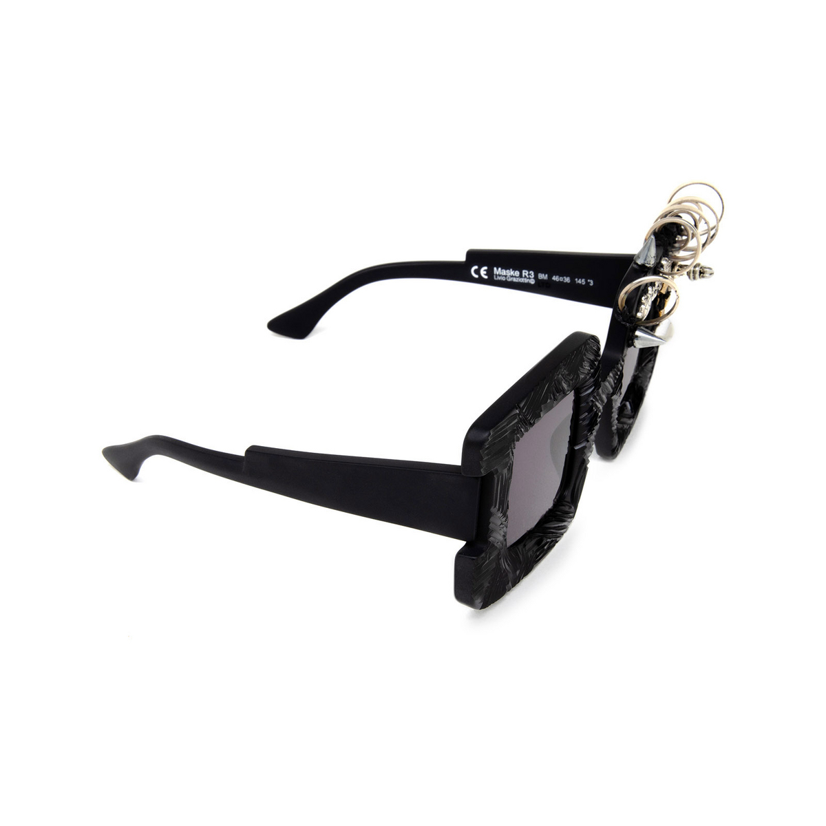 Kuboraum R3 Sunglasses BM LTD Black Matt Limited Edition - three-quarters view
