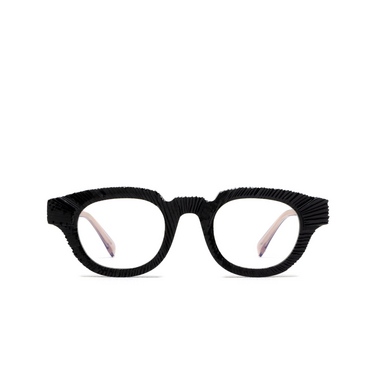 Kuboraum S1 Eyeglasses BS VR black shine & transparent brown - front view