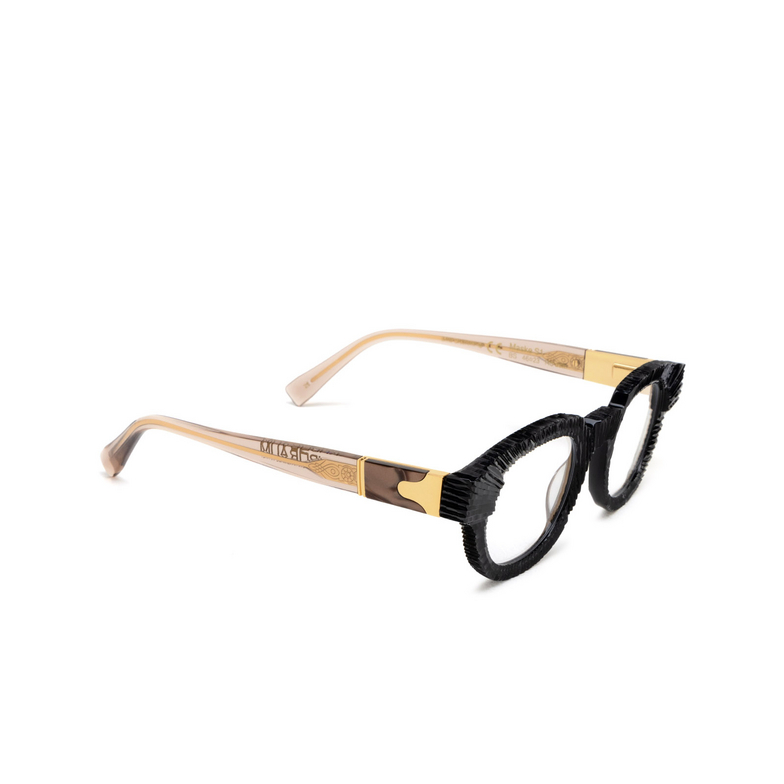 Kuboraum S1 Eyeglasses BS VR black shine & transparent brown - 2/4