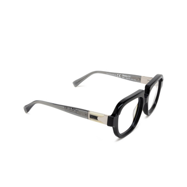 Kuboraum S5 Korrektionsbrillen bs black shine & transparent grey - Dreiviertelansicht