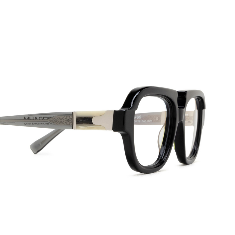 Kuboraum S5 Eyeglasses BS black shine & transparent grey - 3/4
