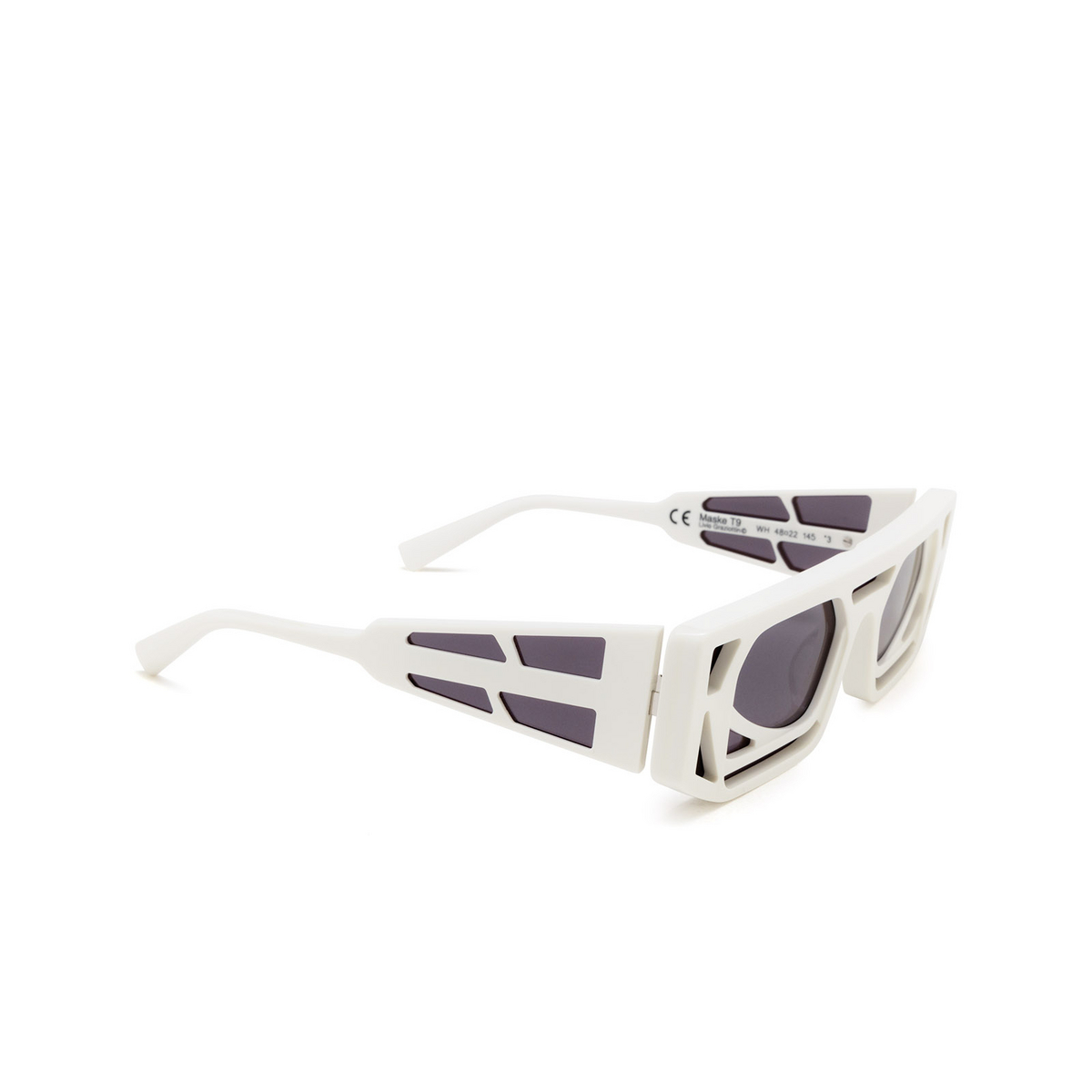 Kuboraum T9 Sunglasses WH White - three-quarters view