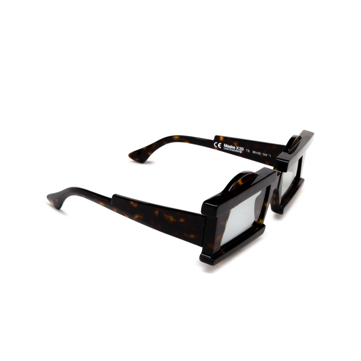 Kuboraum X20 Sunglasses TS Tortoise - three-quarters view