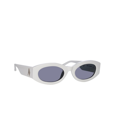Gafas de sol Linda Farrow BERTA 7 white / silver - Vista tres cuartos