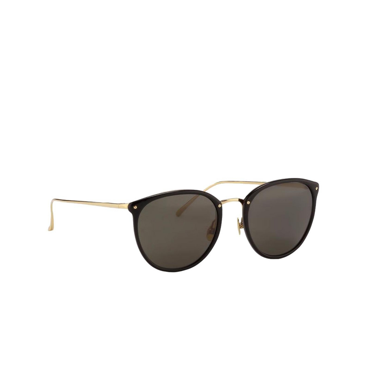 Linda Farrow CALTHORPE Sunglasses 13 Black / Yellow Gold - three-quarters view