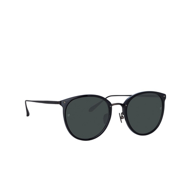Gafas de sol Linda Farrow CALTHORPE 79 black / matt nickel - Vista tres cuartos