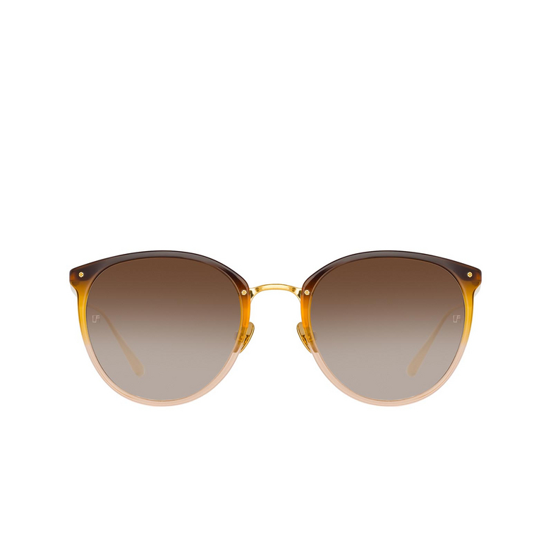 Linda Farrow CALTHORPE Sunglasses 81 brown grad / yellow - 1/5