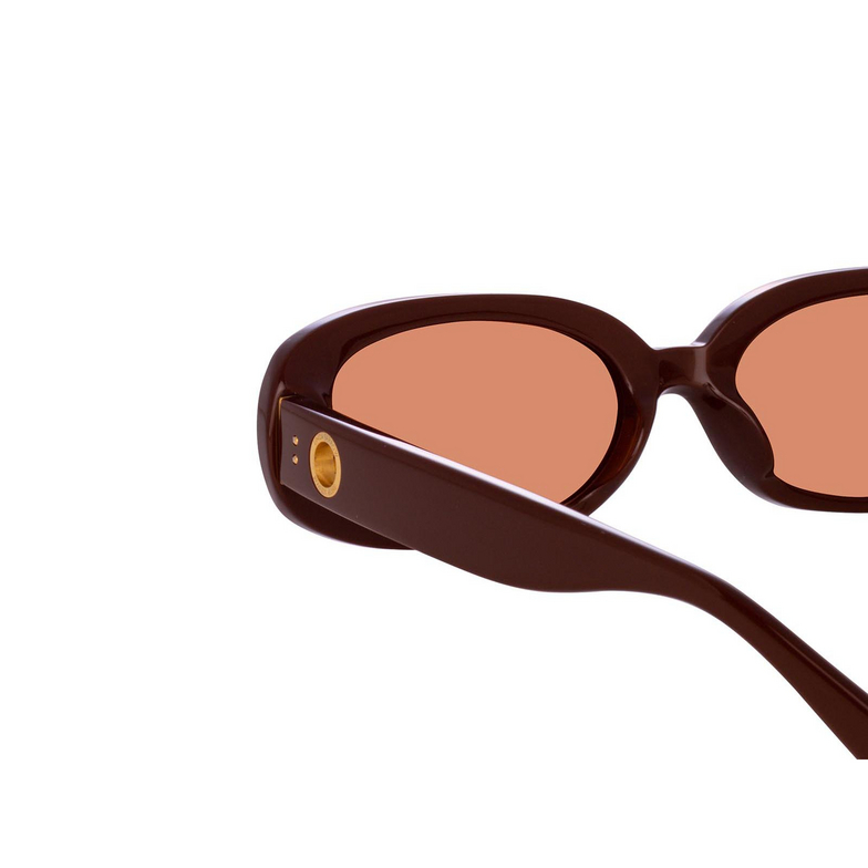 Linda Farrow CARA Sunglasses 11 brown / light gold - 4/5