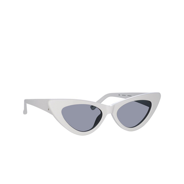 Gafas de sol Linda Farrow DORA 12 white / silver - Vista tres cuartos