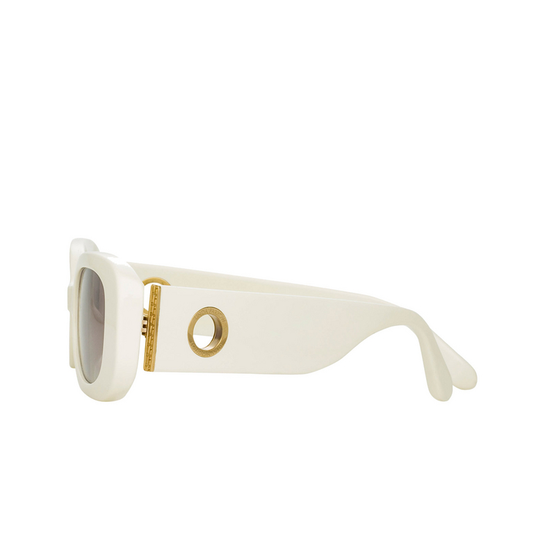 Linda Farrow LOLA Sunglasses 3 white / light gold - 3/5
