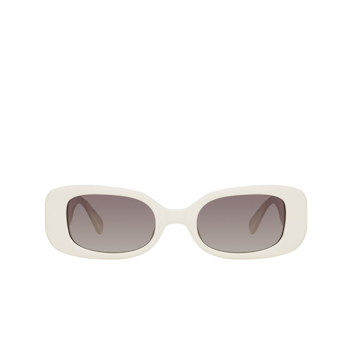 Linda Farrow LOLA Sunglasses 3 White / Light Gold - front view