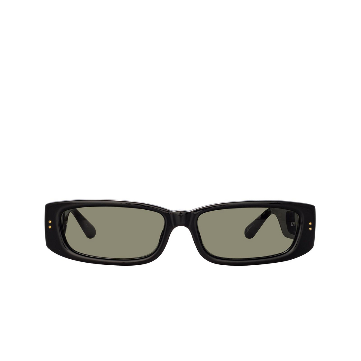 Linda Farrow TALITA Sunglasses 1 Black / Yellow Gold - front view
