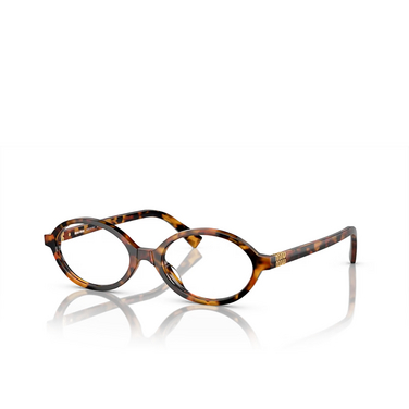 Miu Miu REGARD Eyeglasses 19P1O1 light havana - three-quarters view