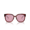 Miu Miu MU 01ZS Sunglasses 12Q50D striped garnet - product thumbnail 1/3