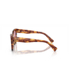 Miu Miu MU 02ZS Sunglasses 11Q50D striped tobacco - product thumbnail 3/3