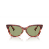 Miu Miu MU 02ZS Sunglasses 12Q60D striped garnet - product thumbnail 1/3