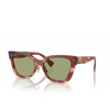 Miu Miu MU 02ZS Sunglasses 12Q60D striped garnet - product thumbnail 2/3