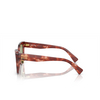 Miu Miu MU 02ZS Sunglasses 12Q60D striped garnet - product thumbnail 3/3