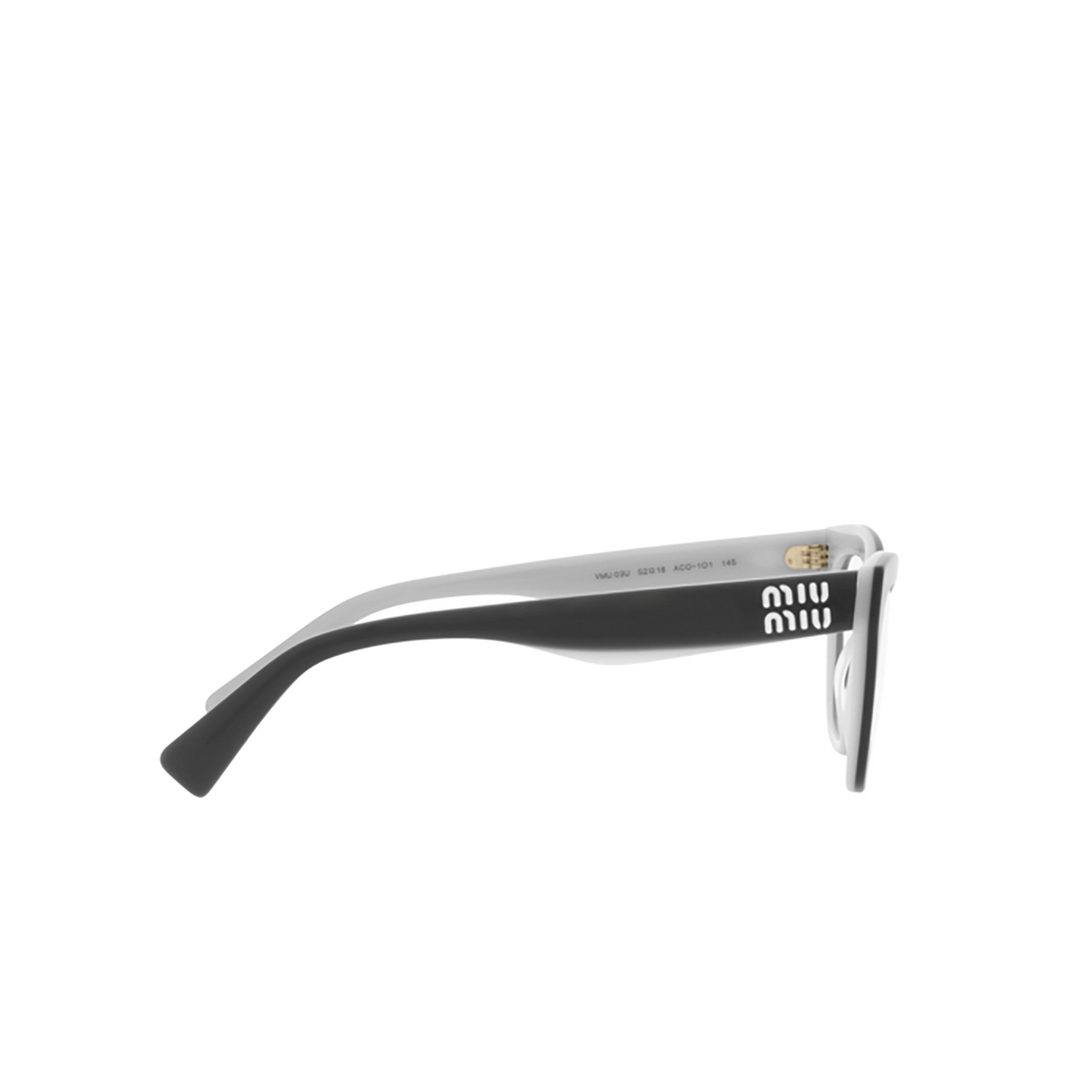 Miu Miu MU 03UV Eyeglasses ACO1O1 Black - product thumbnail 3/4