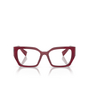 Miu Miu MU 03VV Eyeglasses 16H1O1 striped bordeaux - product thumbnail 1/3