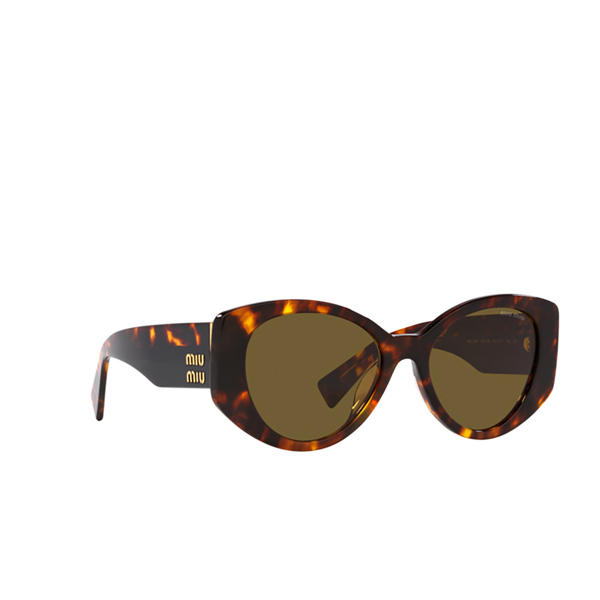 Miu Miu MU 03WS Sunglasses VAU01T Havana Honey - three-quarters view